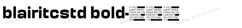 blairitcstd bold字体转换 blairitcstd bold字体转换